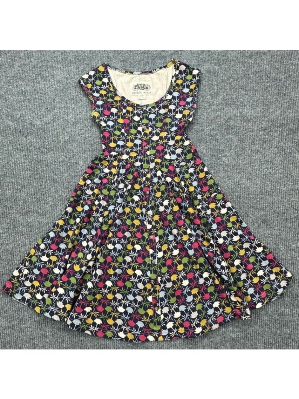 Effies Heart Fit and Flare Tree All Over Print Dress w Pockets Womens sz Medium